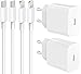 Produktbild 4-Pack iPhone Schnellladegerät, 20W USB C Ladestecker mit 2m USB C Ladekabel USBC Power Adapter, Netzteil Schnellladegerät, Netzstecker, Ladestecker