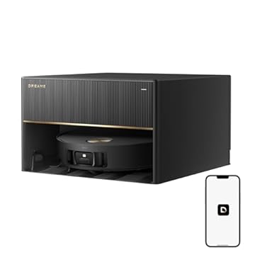 DREAME X50 Master Robot Aspirapolvere con Stazione Base Compatta da 24,9 cm, Stazione Base 8 in 1, Sistema di Superamento Ostacoli Efficace, Aspirazione Fino a 20.000 Pa, Spazzola Antigrovigli