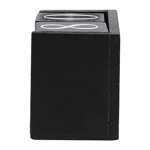 CLFYOU ヴィンテージ木製カレンダーデスクトップウッドブロック月日付表示ホームオフィス装飾 (黒)