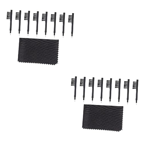 Healeved 2 Sets Set Amplifier Brush Cleaning Brush with Magnet Cleaning Tool Accessories Accessory Earpiece Cleaner Hearing Amplifier Cleaning Hearing Amplifiers Abs Black