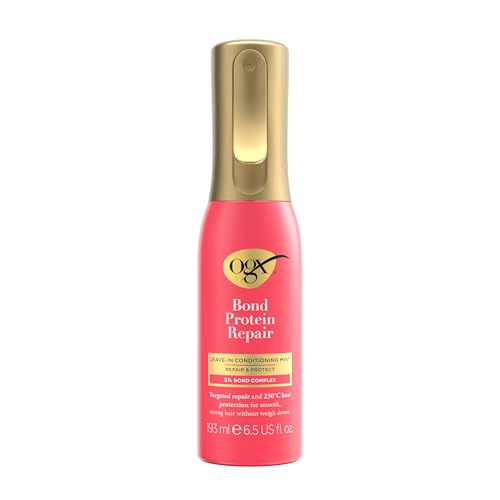 OGX Bond Protein Repair Conditioning Mist + 230 C Heat Protect Targeted to Repair Hair Bonds For Smooth & Strong Hair Lightweight Formula 193ml
