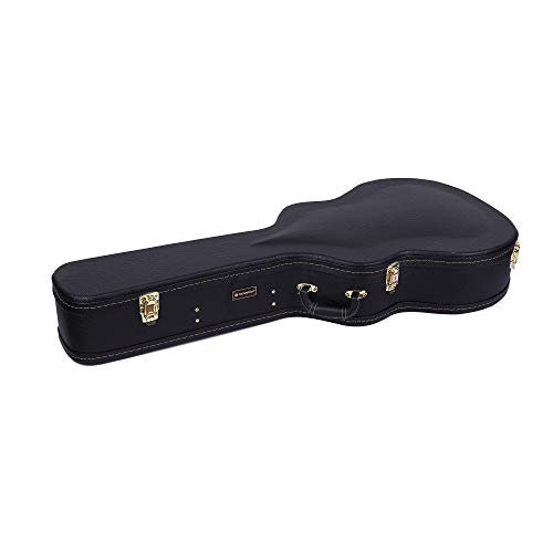 Crossrock Deluxe Wood Hard Case For Acoustic Super Jumbo Guitar, Black(Crw600Sbbk) #TOP3