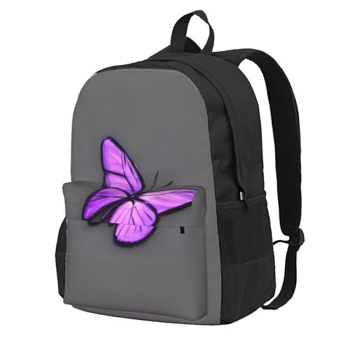 Sac à dos papillons violets léger grande capacité randonnée et aventures plein air