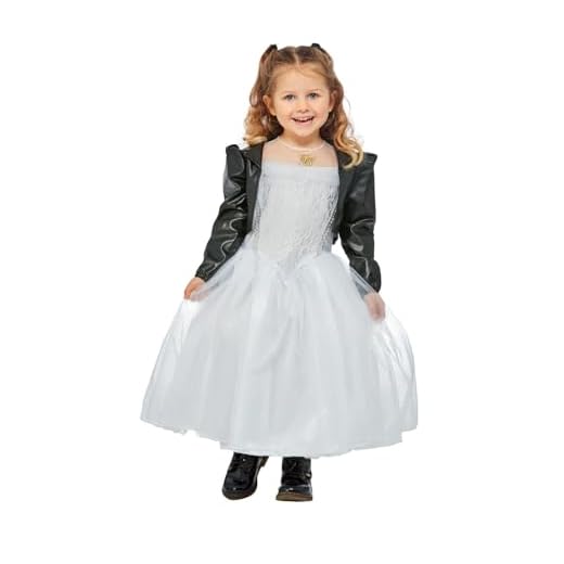 Smiffys Disfraz de Tiffany, novia de Chucky, Vestido y chaqueta