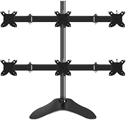 Six Screens Tv Stand Mount, Tilt, Swivel Table Top Tv Stand with V-Shaped Metal Bracket, Tabletop Tv Base Fits 13-27 Inch Led Screen Display Beautiful Scenery
