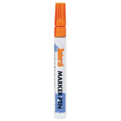 Ambersil 20383 Fibre Tipped Marker Pen, 15 ml, Orange
