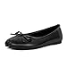 VERISSON Women's Tabi Flats Shoes Split Toe Janpanese Ballet Flats Cute Black Bowknot Ballerina Shoes Size 7
