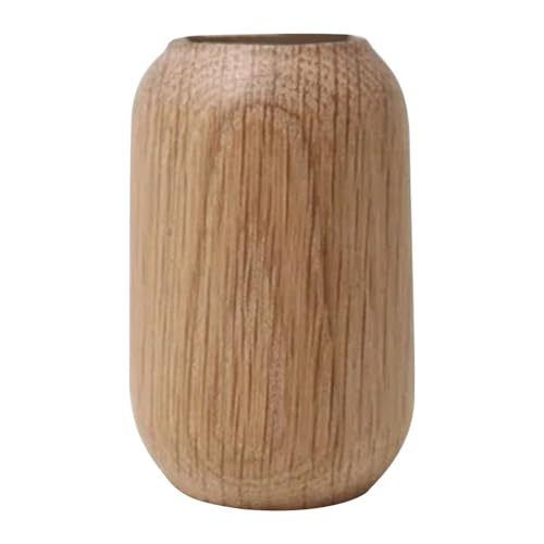 Vase en bois pour petite étagère solution déco gain de place salon moderne