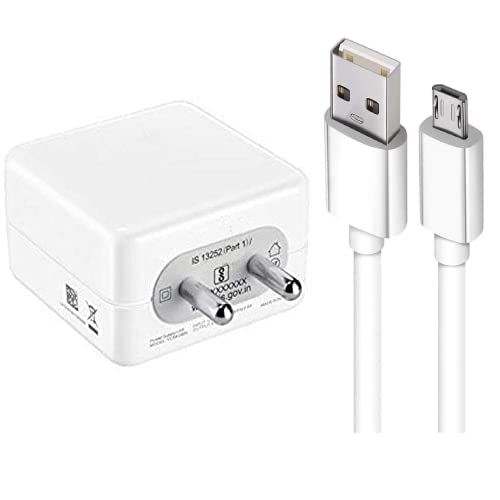 Fast Charger for Xiaomi Poco C55 Original Adapter Super Flash Vooc Fast Quick Qualcomm Charging Smart IC Technology with 1m Micro USB Data Cable (White, Dash, SE.N5)-image-3