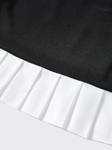 Women's Ruffle Mini Dress Elegant Crew Neck Short Sleeve Bodycon Work Office Dresses4