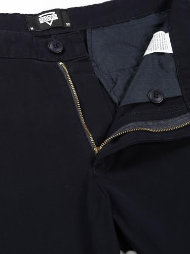 Image of Thomas Scott Men's | Solid | Light Weight | Breathable Fabric | 4 Pockets | Mid Rise | Slim Fit | 100% Cotton | Button Waist | Chino Trouser | Pants