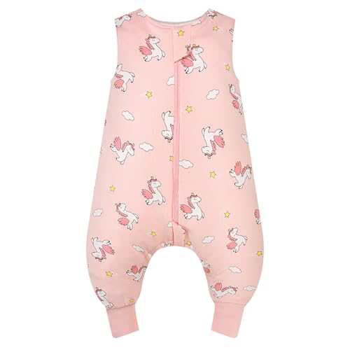 JiAmy Bebé Saco de Dormir 1.0 Tog, Super Suave de Algodón Bebé Saco de Dormir con la Pierna para Todas las Estaciones,...