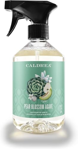 Caldrea Multi-surface CounterTop Spray Cleaner Made With Vegetable Protein Extract Pear Blossom Agave Scent 16 Oz