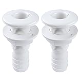 SEAFLO 1½” Thru Hull Fitting Marine Boat, Polypropylene, Plastic Drain Overflow Connector, Corrosion...