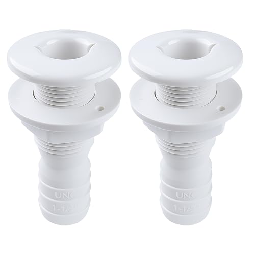 SEAFLO thru hull fitting, marine plastic drain connector