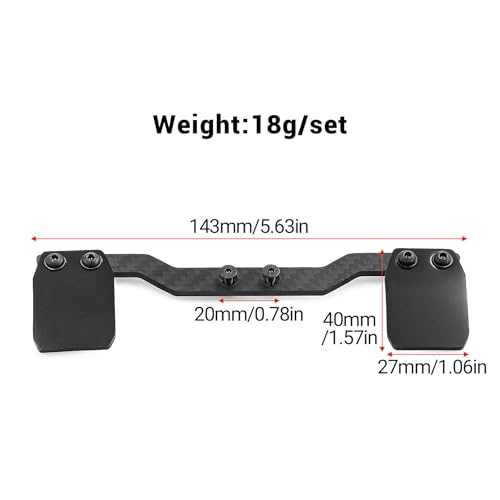 Image of Rear Flaps Fenders Flares Mud Guard Carbon Fiber for Arrma 1 /14 Mini Mojave Grom Upgrade Parts