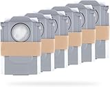 roborock Original 6-Pack Dust Bags, Compatible with Saros Z70/ Saros 10/QV 35S/Qrevo Curv/Qrevo Curv S5X/Qrevo Series Robot Vacuum Cleaner