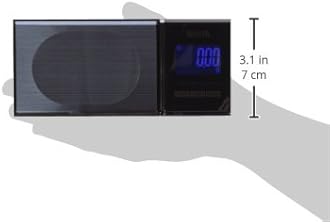 Tanita 1479J2 Mini Scale - Japan Technology Accurate Digital Pocket Scale for Jewelry - 200G Capacity - Blue Backlit Display - 6 Different Modes of Measurement: Gram, Oz, Carat, Troy Oz, DWT, Grain