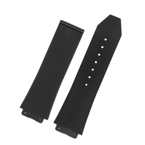 Bracelet montre pour Hublot Big Bang en silicone étanche noir 25x19mm