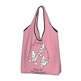 [Aomowlulu] 不思議の国のアリス ヤングオイスター トートバッグ トート エコバッグ 肩掛けバッグ 買い物バッグ ショルダーバッグ 大容量 キャンバス 軽量 おしゃれ キャラクター グッズ 人気 通勤通学 学生