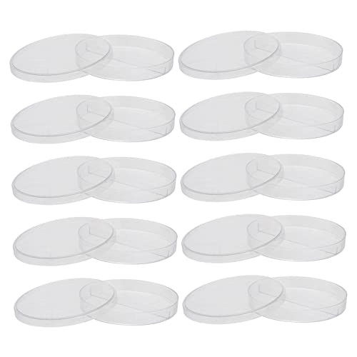 CIYODO 10pcs Petri Dish for Laboratory Compartments Petri Dish Agar Plates Science Petri Dish Plastic
