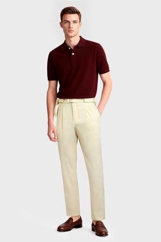 GINGTTO Linen Dress Pants Men Straight Fit Lightweight Summer Beach Casual Pants Men4