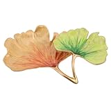 Design élégant : le design européen exquis de ce plateau à bagues en métal en forme de feuille de ginkgo ajoute une touche de luxe à votre décoration intérieure, améliorant l'esthétique générale, plateau à bijoux, plat à bijoux