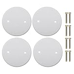 4pcs Round Blanking Plate Covers: 11cm Ceiling Hole Covers with Screw - Blank Plates for Outlet Cap, Llight Switch, Wall Hole, Electrical Panel, White, PP