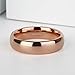 Fyrddyn 6mm 8mm 10mm Rose Gold Tungsten Rings Wedding Band Matte Comfort Fit for Men Women Size 4-15.5