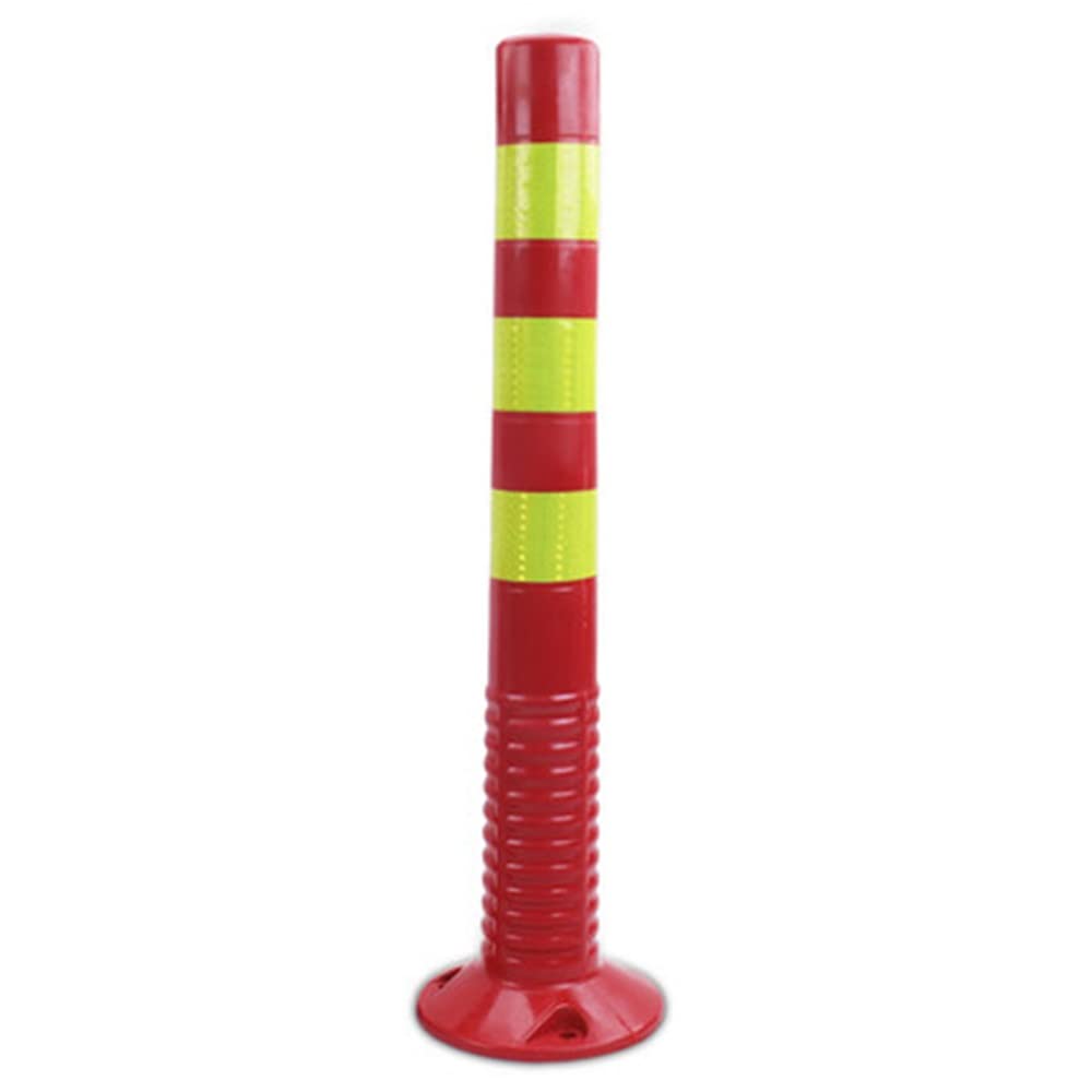 WDSOPK Parking Post Bollards 75CM Parking Barrier Folding Plastic Driveway Bollards Traffic Cones, Perfect Parking Post for Construction Lot, Road Marker,Traffic-Sensitive Area（C）