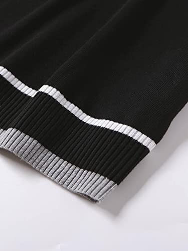 OYOANGLE Men's Casual Sweater Vest V-Neck Sleeveless Knitted Pullover Sweater Vest4