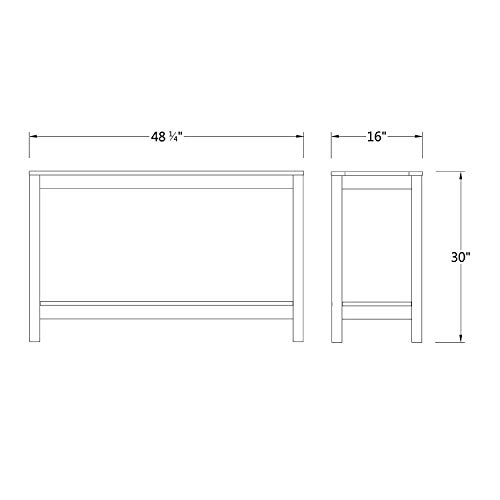 Cambridge Casual Solid Wood Alfresco Outdoor Console Table – Dark Brown Finish – Durable and Stylish Accent Plant Table for Patio, Deck, Porch, Garden, and Outdoor Spaces