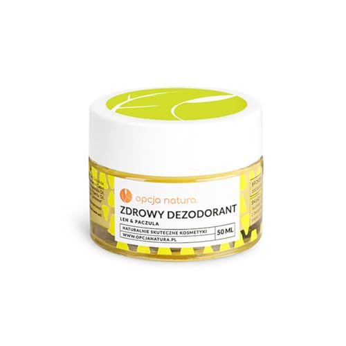 Zdrowy Dezodorant Opcja Natura | Natürliches Gesund Deodorant Leinen & Patchouli-Für Damen und Herren, aluminiumfrei, vegan, langanhaltende Frische den ganzen Tag, hautfreundlich, 50 ml Naturkosmetik