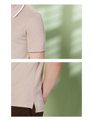Image of Symbol Premium Men's Cotton Rich Textured Pique Polo T-Shirt - Regular Fit | Pique Knit (Available in Plus Sizes)