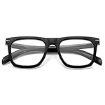 NIDOVIX Trendy Square Blue Light Blocking Glasses for Men Women, Fashion Frame Non-prescription Computer Glasses (Black) - Image 4