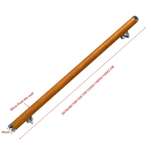 Rambarde d'escalier en pin et acier inoxydable durable et élégant