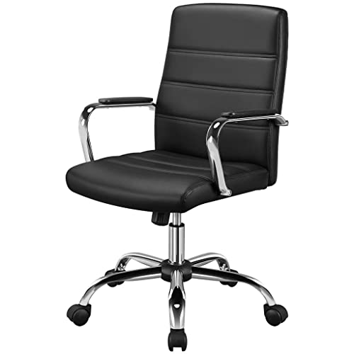 XXXDXDP SmileMart Adjustable MidBack Faux Swivel Executive Office