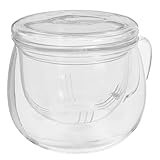 Gadpiparty Taza de Vidrio Borosilicato con Infusor Asa Antiquemaduras Filtro Integrado para Infusiones Limpias para Oficina y Hogar Fácil de Limpiar y Almacenar