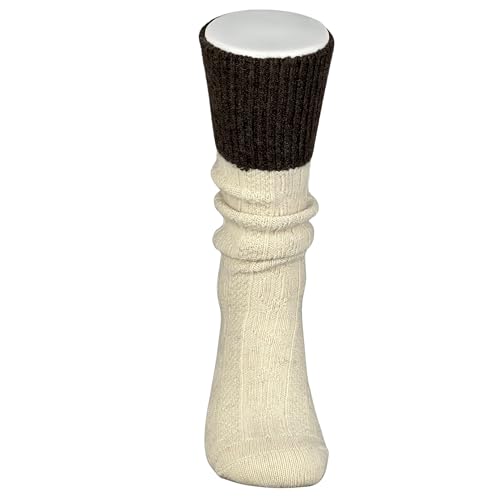 Image of 92% Merino Wool Socks Natural Crew Thick Home Travel Cozy Super- Soft Sock Made in Mongolia