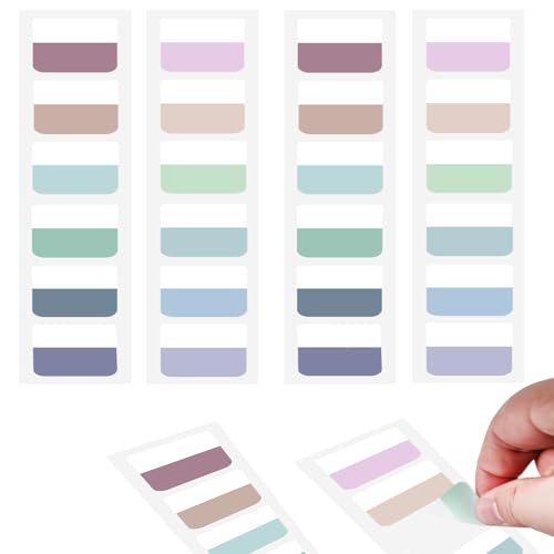 Onglets index collants 120 pcs, marqueurs pages repositionnables couleur