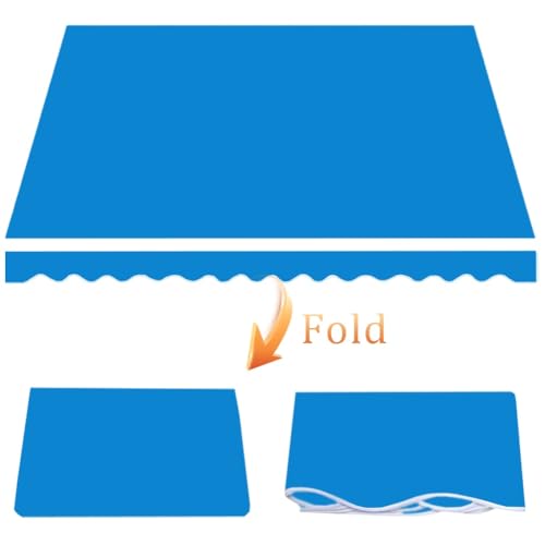 Toile de rechange pour store rétractable extérieur bleu 1,5x1 m - 6