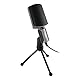 Yenkee YMC 1020GY Hochwertiges PC-Mikrofon, geeignet für Online-Spiele, Chatten, Videokonferenzen, Streaming usw., Desktop PC Microphone