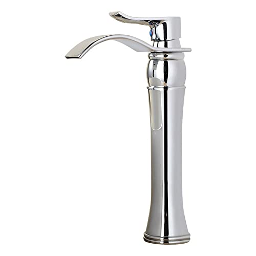 Robinet de lavabo en laiton chromé mitigeur cascade vintage haute durabilité