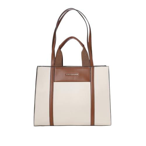 Image of Van Heusen Women's Tote Bag| Brown Contrast Lining | Fits Upto 13 Inch Laptop | Office Bag for Work