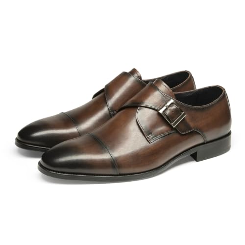 Zapatos de vestir de cuero para hombre: confort formal de negocios con hebilla