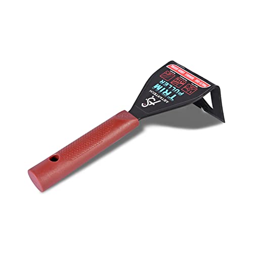 Trim Puller Tool for Baseboard, Tile Removal Tool with Nail Puller, Flat Pry Bar for Commercial Work, Molding, Siding and Flooring Removal