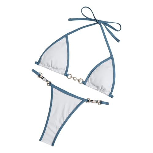 Sexy Bikini Damen Set Push Up Bikini Oberteil große brüste Triangle Zweiteiliger Badeanzug Ohne Bügel Bikini High Waist Bikini Brazilian Style Strand Schwimmen Surfen Party-Beige/S/36EU