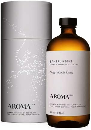 Aromatech Santal Night - Luxurious Aroma Oil Blend of Sandalwood, Tonka Bean, and Black Cardamom for Intimate and Romantic Moments with Scent Diffusers - 500 Milliliter