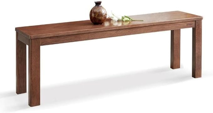 Image of Wooden Bench Seating for Hallway, Living Room, Porch, or Garden | Modern Minimalist Design | Walnut | 80 x 30 x 43 CM
