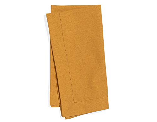 Kit com 2 guardanapos de linho Cúrcuma